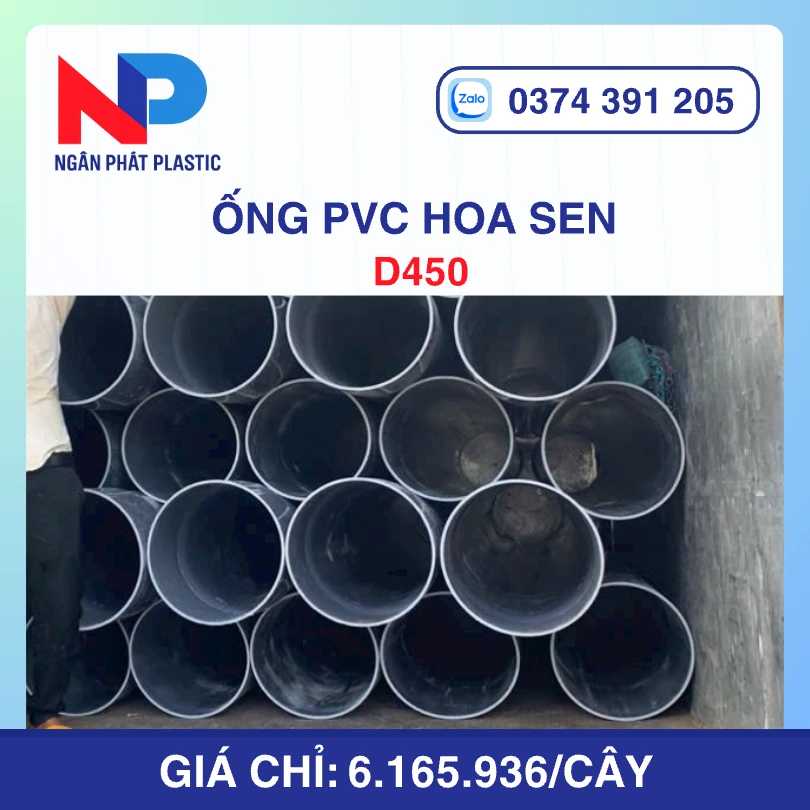 Ống Nhựa PVC D450 Hoa Sen